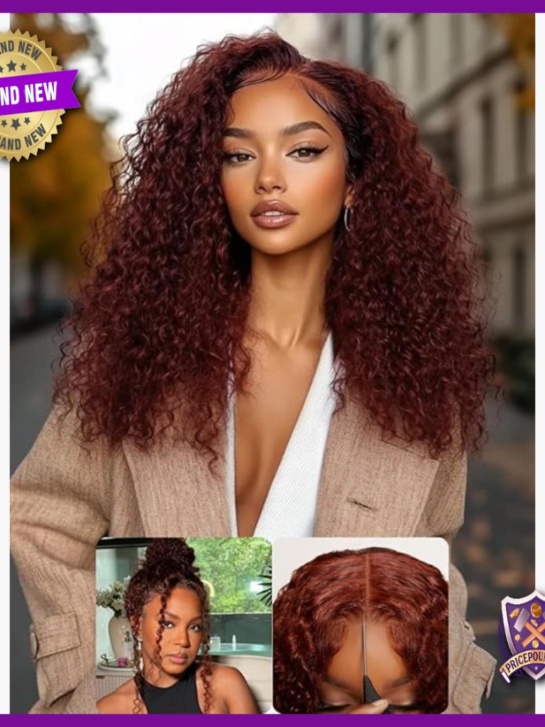 Glueless Human Hair Wig 16in Curly 150% Density Pre Cut Hd Lace